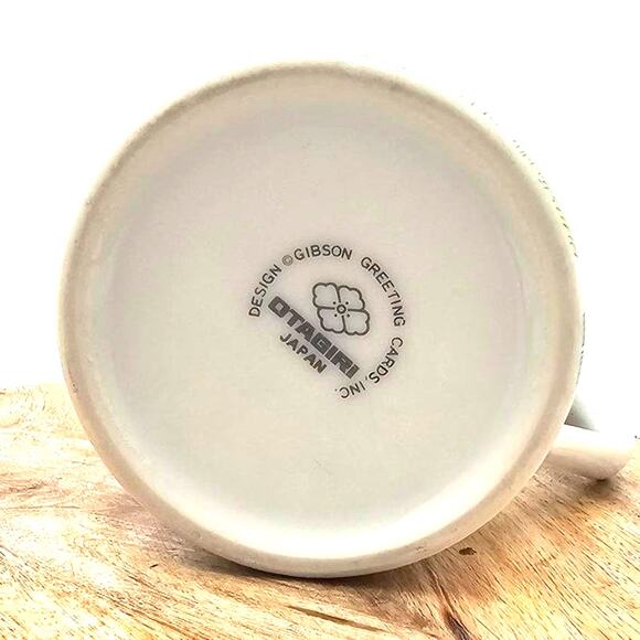 Vintage Otagirl Japan Gibson Greeting Cards Coffee/Tea Cup Sparrow on Lily - Picture 4 of 5